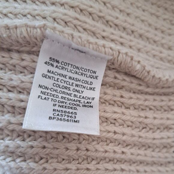 BP Women's Chunky Knit Mock Neck Oatmeal Sweater Pullover Long Sleeve XL - Picture 8 of 8